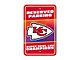 Parking Sign with Kansas City Chiefs Super Bowl LVII Champions Logo; Red