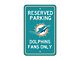 Parking Sign with Miami Dolphins Logo; Aqua