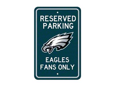 Parking Sign with Philadelphia Eagles Logo; Green