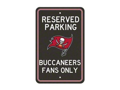 Parking Sign with Tampa Bay Buccaneers Logo; Pewter