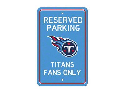 Parking Sign with Tennessee Titans Logo; Navy