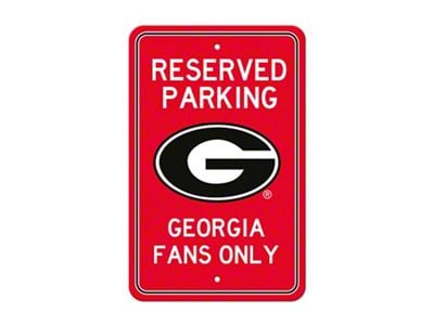 Parking Sign with University of Georgia Logo; Black