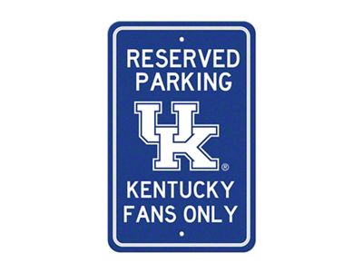 Parking Sign with University of Kentucky Logo; Blue