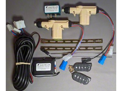 Power Lock Kit with 8-Channel Keyless Entry; 2-Door (Universal; Some Adaptation May Be Required)