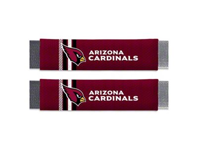 Rally Seatbelt Pads with Arizona Cardinals Logo; Red (Universal; Some Adaptation May Be Required)