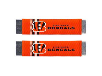 Rally Seatbelt Pads with Cincinnati Bengals Logo; Orange (Universal; Some Adaptation May Be Required)