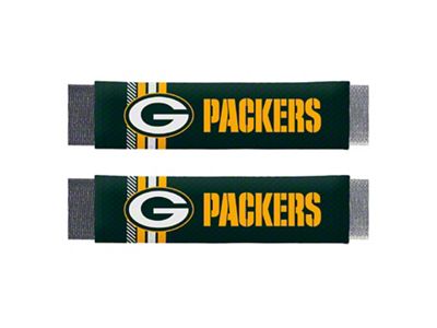 Rally Seatbelt Pads with Green Bay Packers Logo; Green (Universal; Some Adaptation May Be Required)