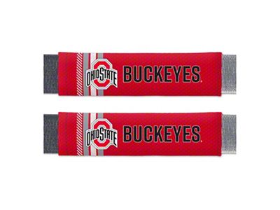 Rally Seatbelt Pads with Ohio State Logo; Red (Universal; Some Adaptation May Be Required)