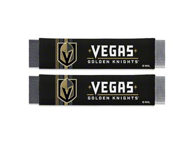 Rally Seatbelt Pads with Vegas Golden Knights Logo; Black (Universal; Some Adaptation May Be Required)