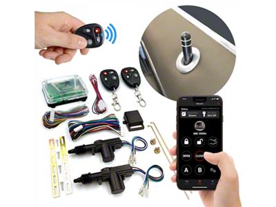 Remote Keyless Entry System and Power Lock Kit; 2-Door (Universal; Some Adaptation May Be Required)