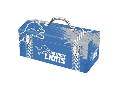 Tool Box with Detroit Lions Logo; Blue and Black