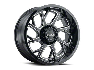 Ultra Wheels Patriot Gloss Black Milled 6-Lug Wheel; 20x10; -25mm Offset (07-13 Silverado 1500)