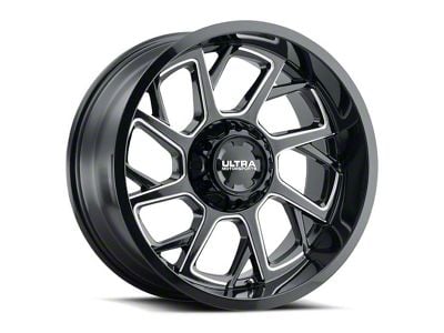 Ultra Wheels Patriot Gloss Black Milled 6-Lug Wheel; 20x9; 18mm Offset (15-20 F-150)