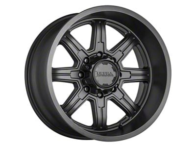 Ultra Wheels Menace Satin Black 8-Lug Wheel; 17x9; 12mm Offset (01-06 Sierra 3500 HD SRW)