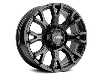 Ultra Wheels Scorpion Gloss Black 8-Lug Wheel; 17x9; 12mm Offset (01-06 Sierra 3500 HD SRW)