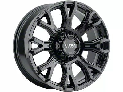 Ultra Wheels Scorpion Gloss Black 8-Lug Wheel; 20x9; 18mm Offset (01-06 Sierra 3500 HD SRW)