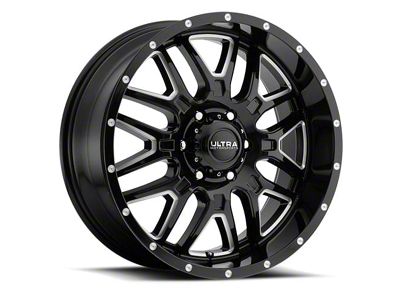 Ultra Wheels Hunter Gloss Black Milled 8-Lug Wheel; 18x9; -12mm Offset (03-09 RAM 2500)