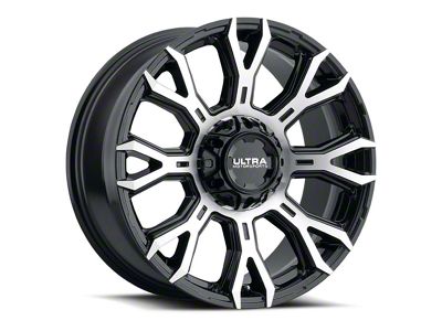 Ultra Wheels Scorpion Gloss Black with Diamond Cut Face 8-Lug Wheel; 20x10; -25mm Offset (03-09 RAM 2500)