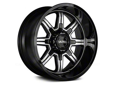 Ultra Wheels Menace Gloss Black with Diamond Cut Accents 6-Lug Wheel; 20x10; -25mm Offset (04-08 F-150)