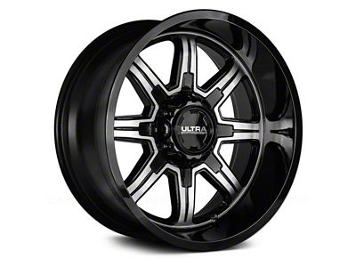 Ultra Wheels Menace Gloss Black with Diamond Cut Accents 6-Lug Wheel; 20x10; -25mm Offset (07-13 Sierra 1500)