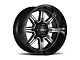 Ultra Wheels Menace Gloss Black with Diamond Cut Accents 6-Lug Wheel; 17x9; 18mm Offset (07-13 Sierra 1500)
