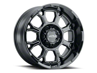 Ultra Wheels Commander Gloss Black Milled 6-Lug Wheel; 18x9; 1mm Offset (07-13 Silverado 1500)