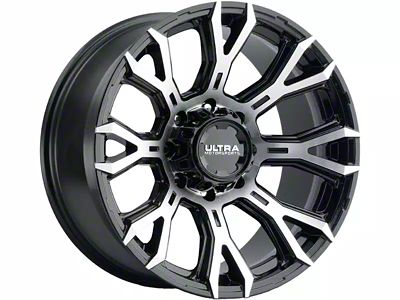 Ultra Wheels Scorpion Gloss Black with Diamond Cut Face 6-Lug Wheel; 20x10; -25mm Offset (07-13 Silverado 1500)