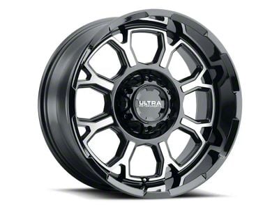 Ultra Wheels Commander Gloss Black Machined 6-Lug Wheel; 17x9; 18mm Offset (07-14 Yukon)