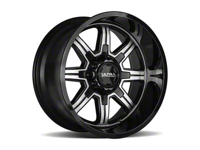 Ultra Wheels Menace Gloss Black with Diamond Cut Accents 6-Lug Wheel; 20x9; 18mm Offset (07-14 Yukon)