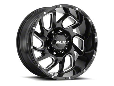 Ultra Wheels Carnage Gloss Black Milled 8-Lug Wheel; 20x10; -25mm Offset (11-16 F-350 Super Duty SRW)