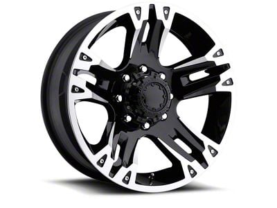 Ultra Wheels Maverick Gloss Black Machined 6-Lug Wheel; 16x8; 10mm Offset (14-18 Sierra 1500)
