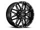 Ultra Wheels Hunter Gloss Black Milled 8-Lug Wheel; 20x9; 18mm Offset (15-19 Silverado 3500 HD SRW)