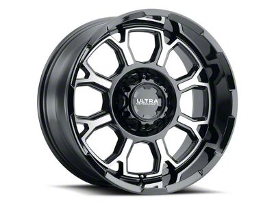 Ultra Wheels Commander Gloss Black Machined 6-Lug Wheel; 18x9; 1mm Offset (15-20 Yukon)