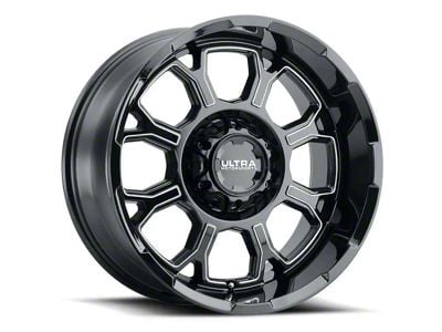 Ultra Wheels Commander Gloss Black Milled 6-Lug Wheel; 18x9; 18mm Offset (15-20 Yukon)