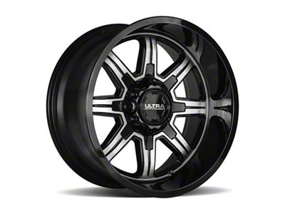 Ultra Wheels Menace Gloss Black with Diamond Cut Accents 6-Lug Wheel; 17x9; 12mm Offset (21-24 F-150)
