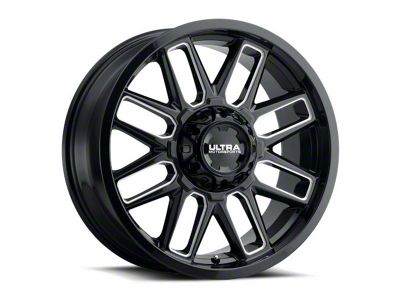 Ultra Wheels Butcher Gloss Black Milled 8-Lug Wheel; 20x9; -12mm Offset (23-24 F-250 Super Duty)