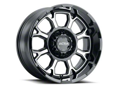 Ultra Wheels Commander Gloss Black Machined 6-Lug Wheel; 20x9; 18mm Offset (2024 Ranger)