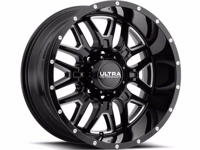Ultra Wheels Hunter Gloss Black Milled 6-Lug Wheel; 20x9; 18mm Offset (2024 Ranger)