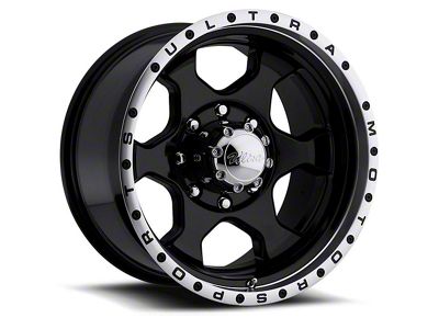 Ultra Wheels Rogue Gloss Black Machined 6-Lug Wheel; 17x8; 10mm Offset (2024 Ranger)