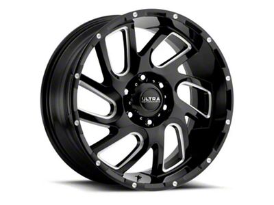 Ultra Wheels Carnage Gloss Black Milled 5-Lug Wheel; 20x10; -25mm Offset (94-01 RAM 1500)