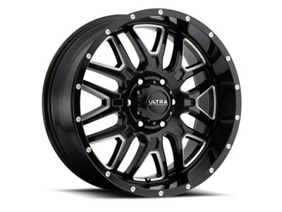 Ultra Wheels Hunter Gloss Black Milled 5-Lug Wheel; 18x9; 10mm Offset (94-01 RAM 1500)