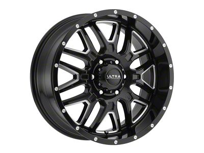 Ultra Wheels Hunter Gloss Black Milled 5-Lug Wheel; 20x9; -12mm Offset (94-01 RAM 1500)