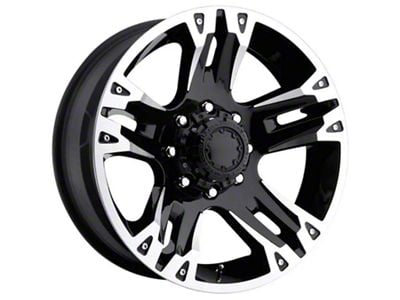 Ultra Wheels Maverick Gloss Black Machined 5-Lug Wheel; 16x8; 10mm Offset (94-01 RAM 1500)