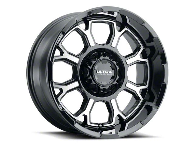 Ultra Wheels Commander Gloss Black Machined 6-Lug Wheel; 20x9; 18mm Offset (99-06 Sierra 1500)