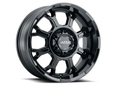 Ultra Wheels Commander Gloss Black 6-Lug Wheel; 17x9; 12mm Offset (23-24 Canyon)