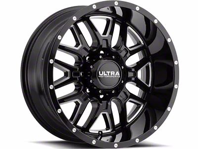 Ultra Wheels Hunter Gloss Black Milled 6-Lug Wheel; 20x9; 18mm Offset (23-24 Canyon)