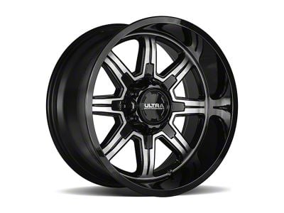 Ultra Wheels Menace Gloss Black with Diamond Cut Accents 6-Lug Wheel; 20x9; 18mm Offset (23-24 Colorado)