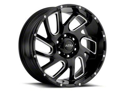 Ultra Wheels Carnage Gloss Black Milled 5-Lug Wheel; 20x9; 18mm Offset (05-11 Dakota)