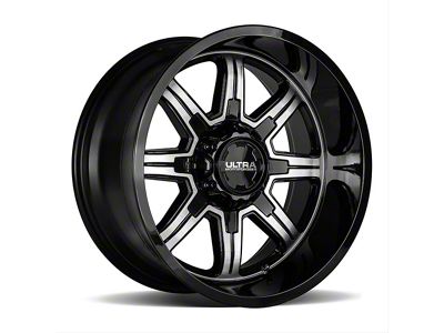 Ultra Wheels Menace Gloss Black with Diamond Cut Accents 6-Lug Wheel; 18x9; 12mm Offset (19-24 RAM 1500)