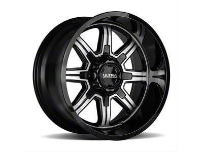 Ultra Wheels Menace Gloss Black Machined 8-Lug Wheel; 16x8; -6mm Offset (07-10 Sierra 2500 HD)